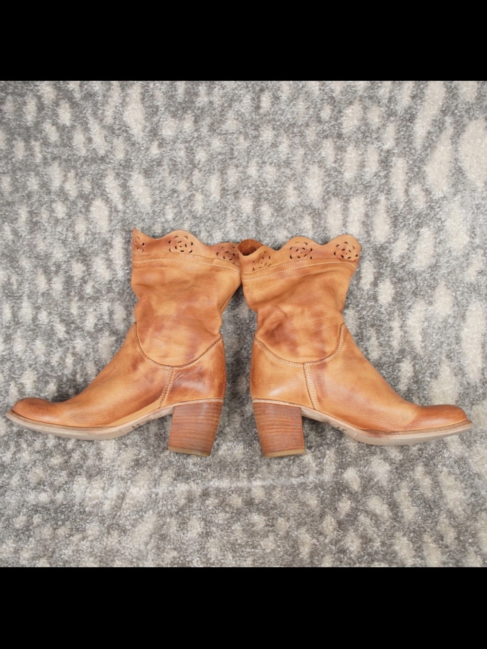 Vera Gomma Block Heeled Leather High Ankle Boots Women’s EU39 US8.5 Brown Italy - Picture 8 of 12